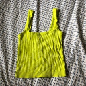 Garage Bright Yellow (Neon) crop tank